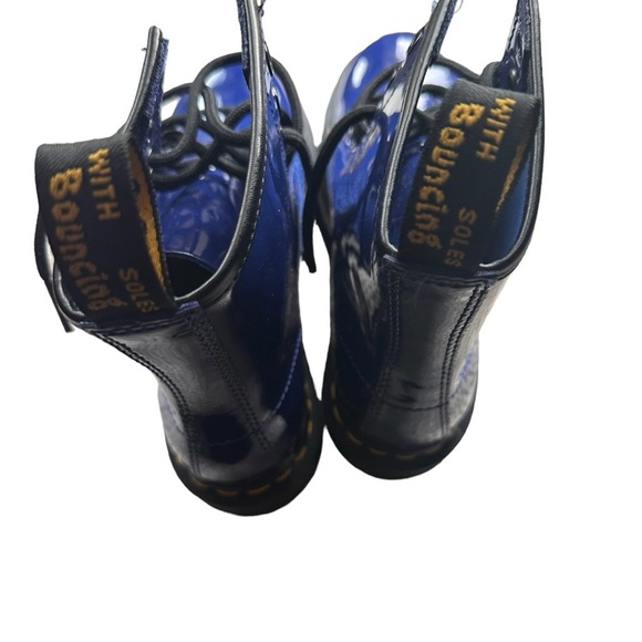 Blue Patent Leather Women's Boots - Picture 8 of 11